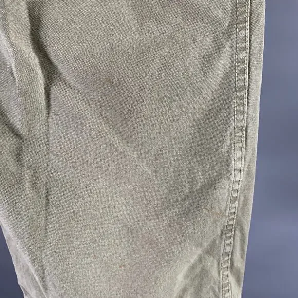 VISVIM Size L Green Distressed Cotton Button Fly Shorts